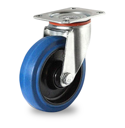 Vorschau Lenkrolle 100 mm Elastik "Blue Wheels"